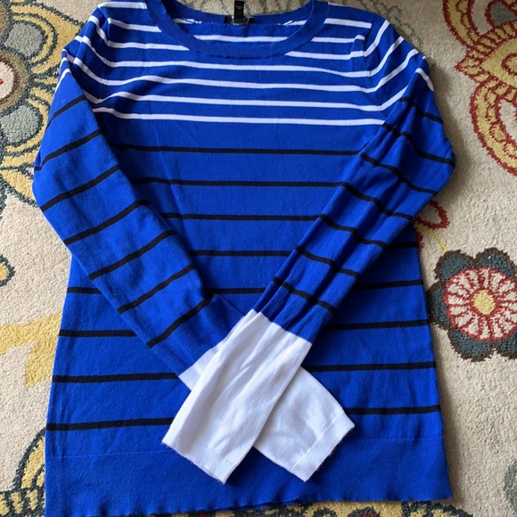Express crew neck striped lightweight sweater S - Picture 5 of 5